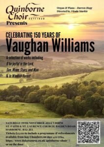 past classical concert, Birmingham, Quinborne Choir, Harborne Nov 22