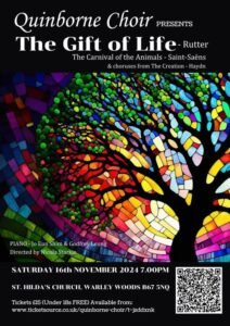 classical concert, Birmingham, Quinborne Choir, Harborne Nov 24