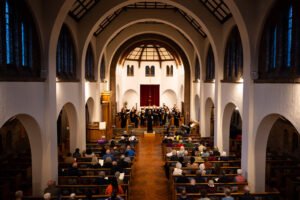 Choral choir and audience for Birmingham concert, Quinborne Choir, Quinborne Choir performing at St Faith & St Laurence Church in Harborne