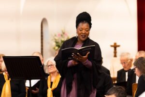 One of the soloists at a past Choral Quinborne Choir Birmingham