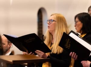 2 of our altos singing in choral concert Quinborne Choir Birmingham, UK